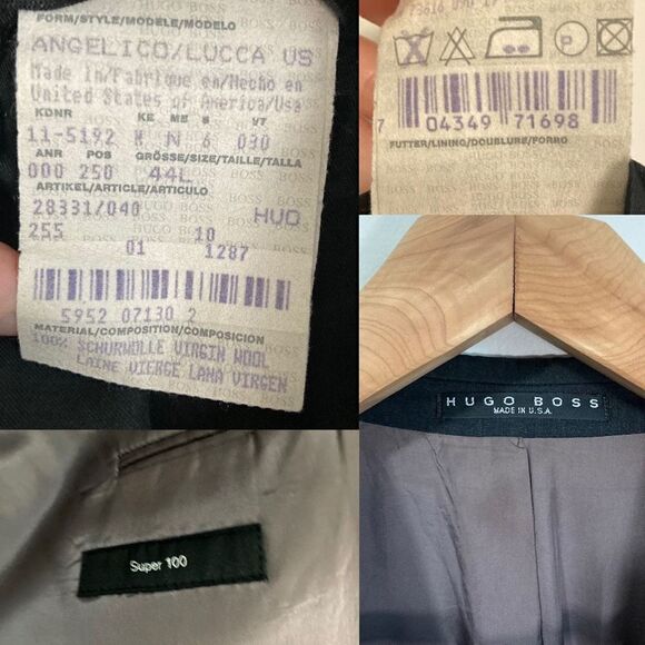 Hugo Boss Men's | Angelico Lucca | Single Breasted | 100% Wool | Suit Set | 44L - Picture 11 of 12